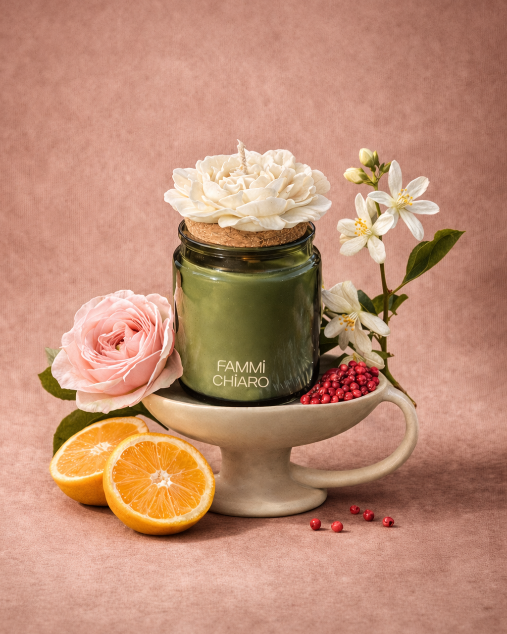 Presenza Bianca · Vela de Jasmim · Edição Especial Dia das Mães ·  Aromática 100% Vegetal e Artesanal (200ml)