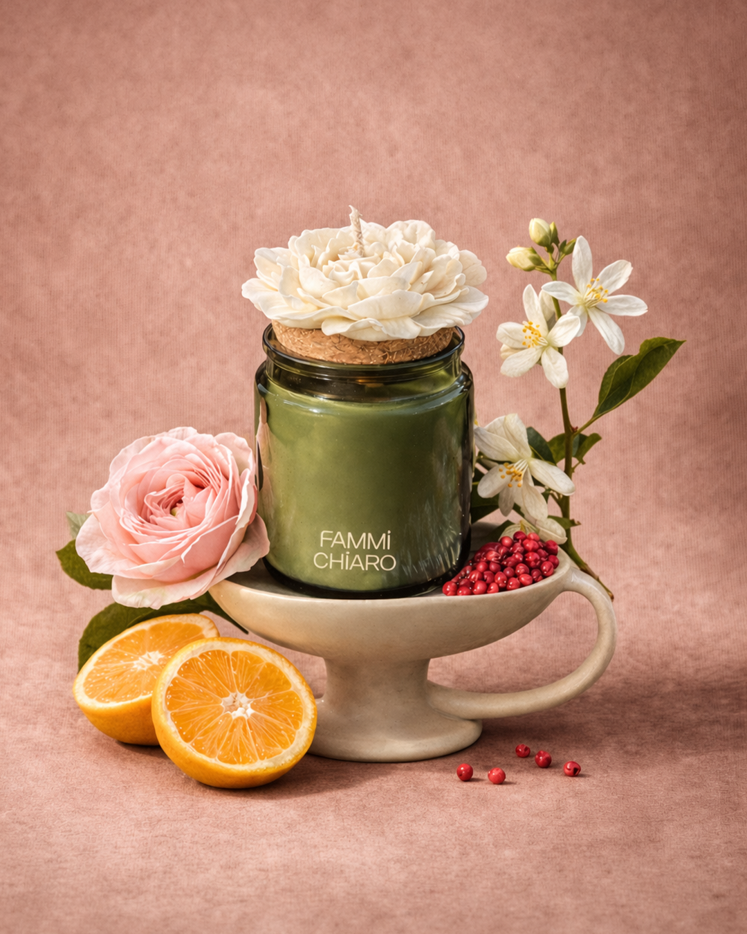 Presenza Bianca · Vela de Jasmim · Edição Especial Dia das Mães ·  Aromática 100% Vegetal e Artesanal (200ml)