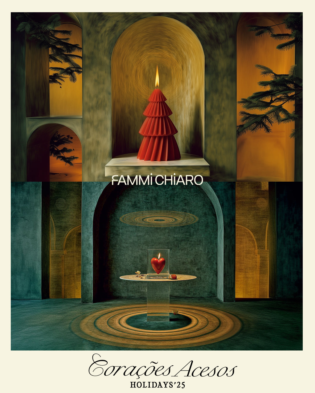 Velas De Natal em Formato De Árvore l Aromática, 100% Vegetal e Artesanal