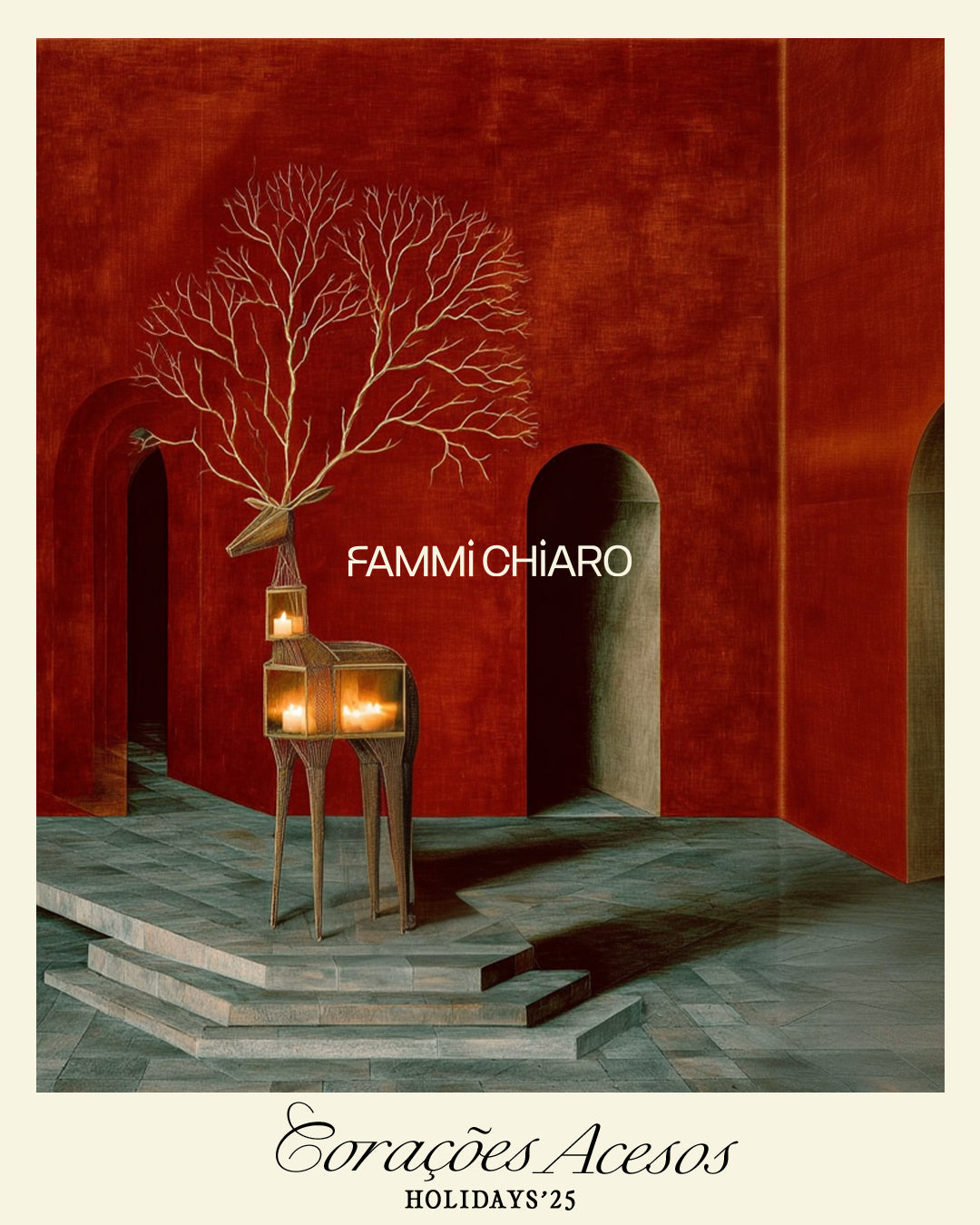 Velas De Natal em Formato De Cervo l Aromática, 100% Vegetal e Artesanal