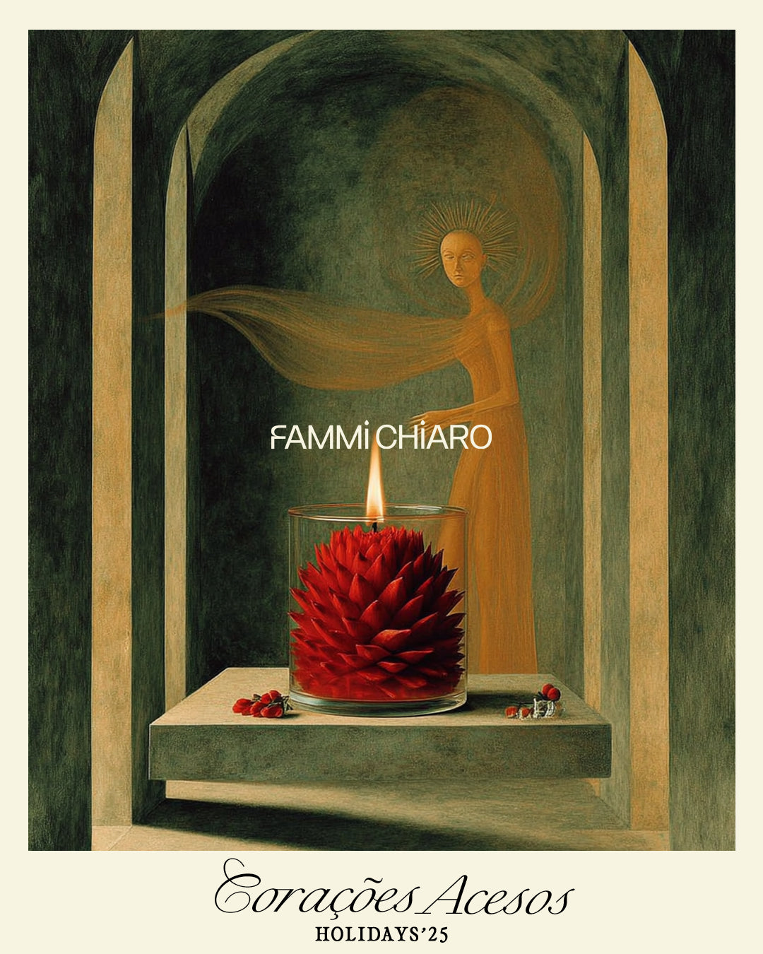 Velas De Natal em Formato De Pinha l Aromática, 100% Vegetal e Artesanal