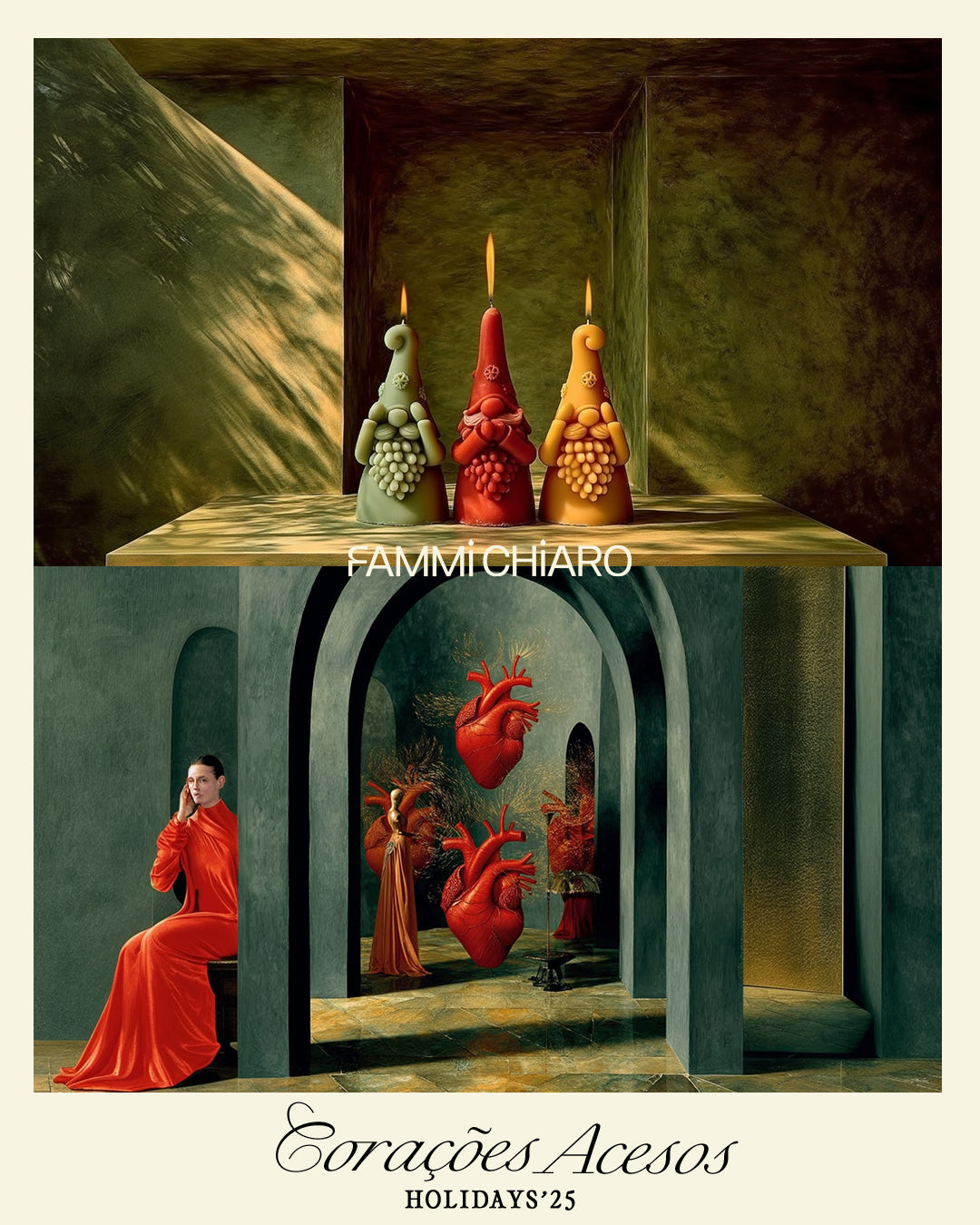 Velas De Natal em Formato De Gnomos l Aromática, 100% Vegetal e Artesanal