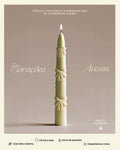 Velas Castiçal de Laços l Aromática, 100% Vegetal e Artesanal