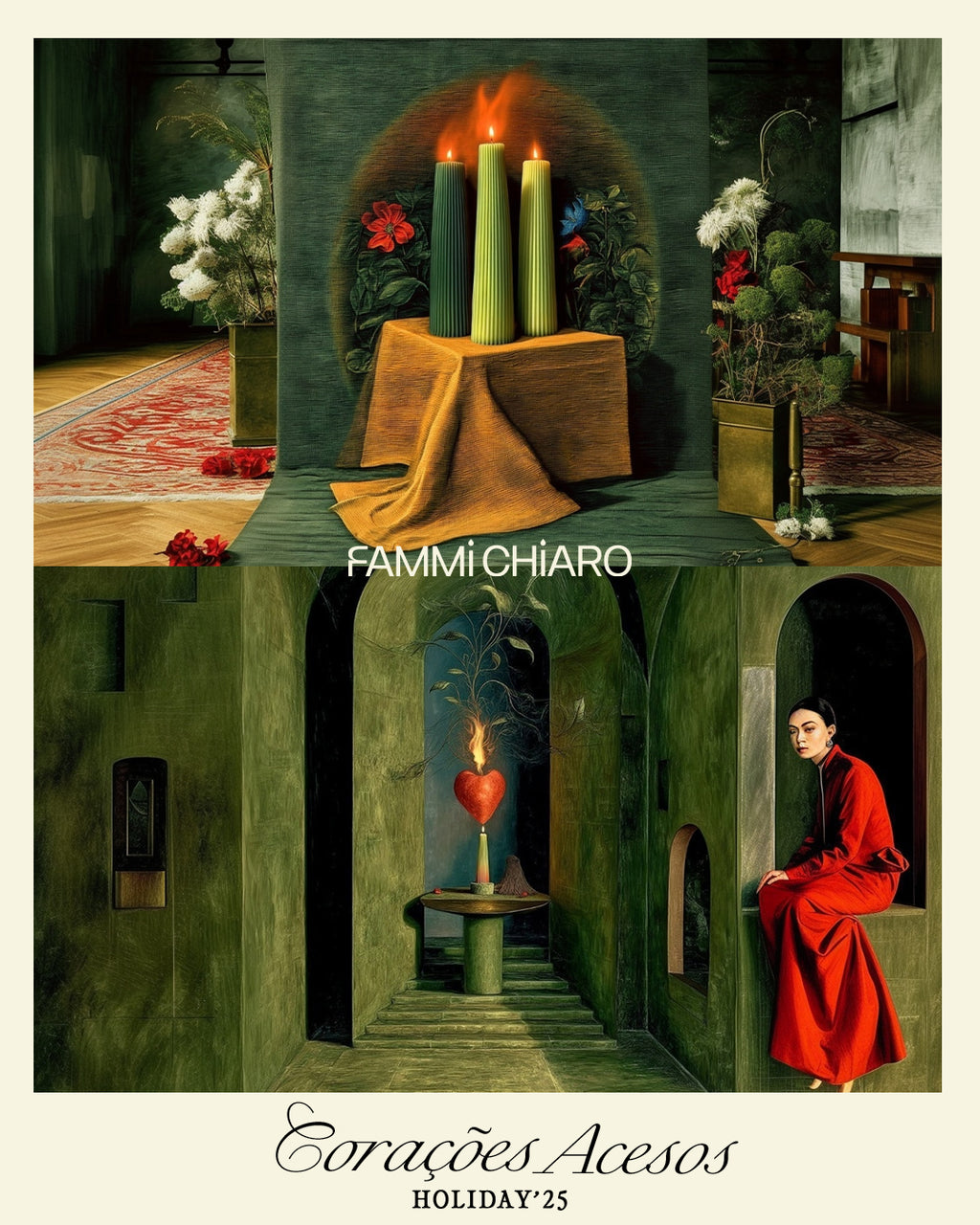 Trio de Velas De Natal Européias l Aromática, 100% Vegetal e Artesanal