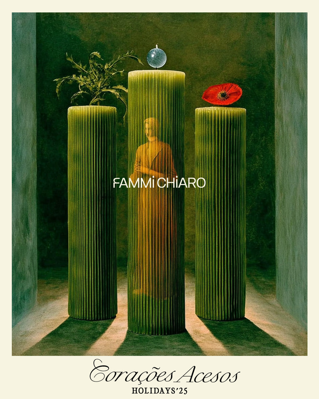 Trio de Velas De Natal Européias l Aromática, 100% Vegetal e Artesanal