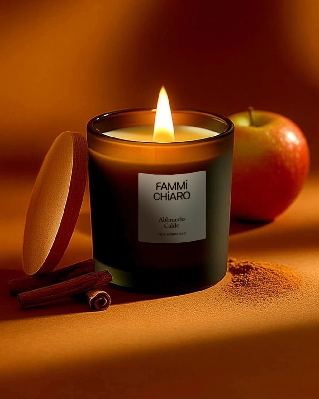 Vela Aromática 100% Vegetal e Artesanal Abbraccio Caldo (Aconchego) 262ml