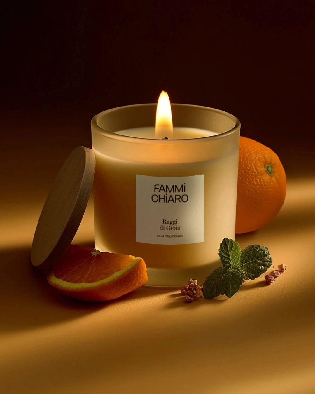 Vela Aromática 100% Vegetal e Artesanal Raggi di Gioia (Felicidade) 262ml