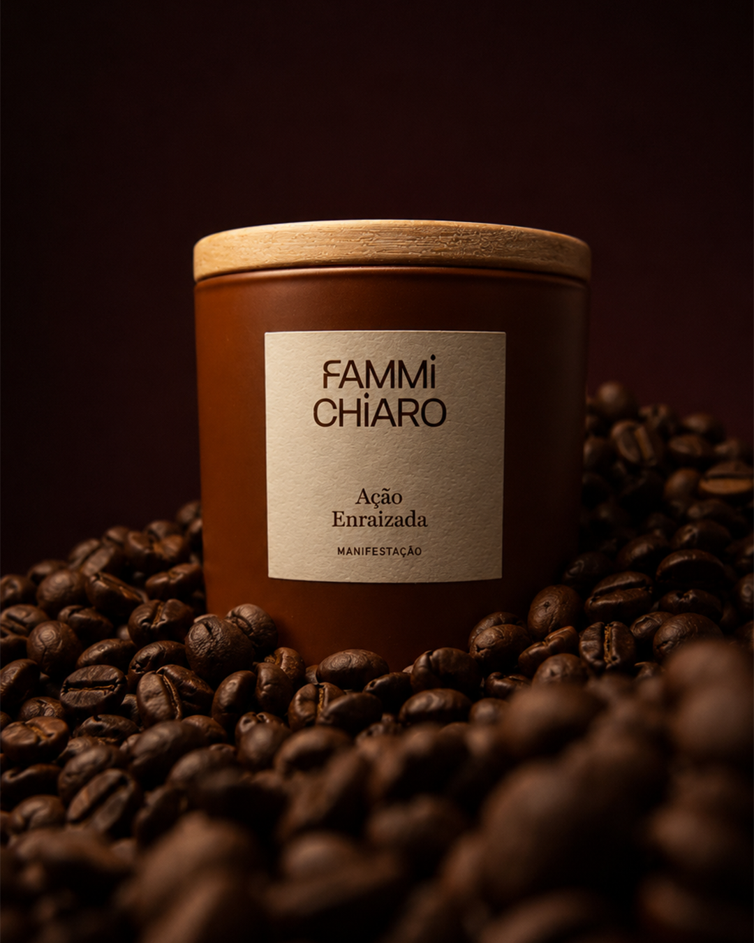 Ação Enraizada · Manifestação · Vela Aromática Vegetal Artesanal 262 ml