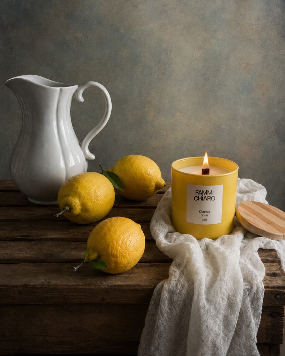 Clareza Solar · Visão · Vela Aromática Vegetal Artesanal 262 ml