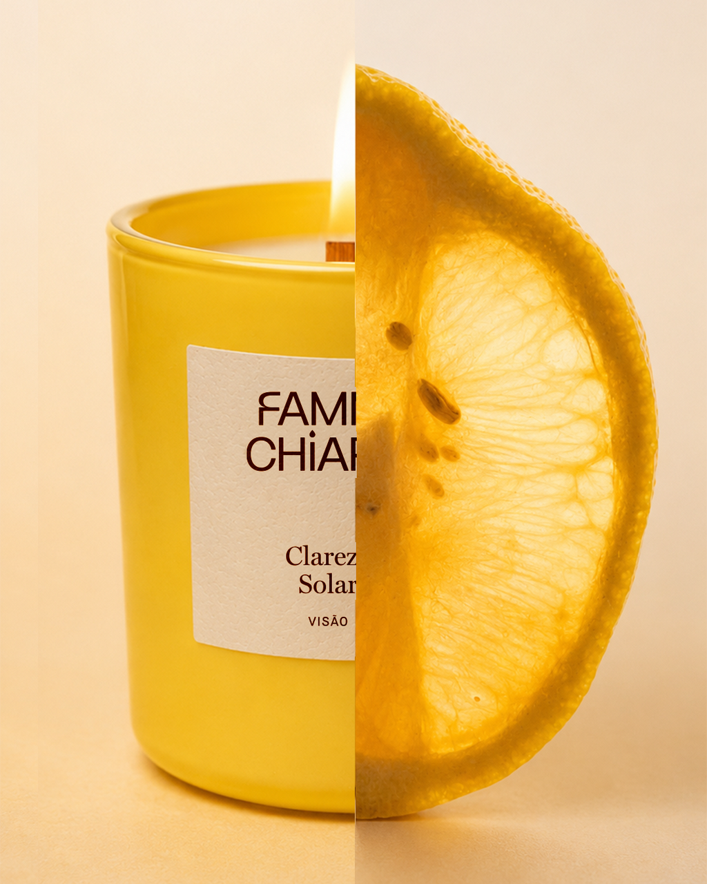 Clareza Solar · Visão · Vela Aromática Vegetal Artesanal 262 ml