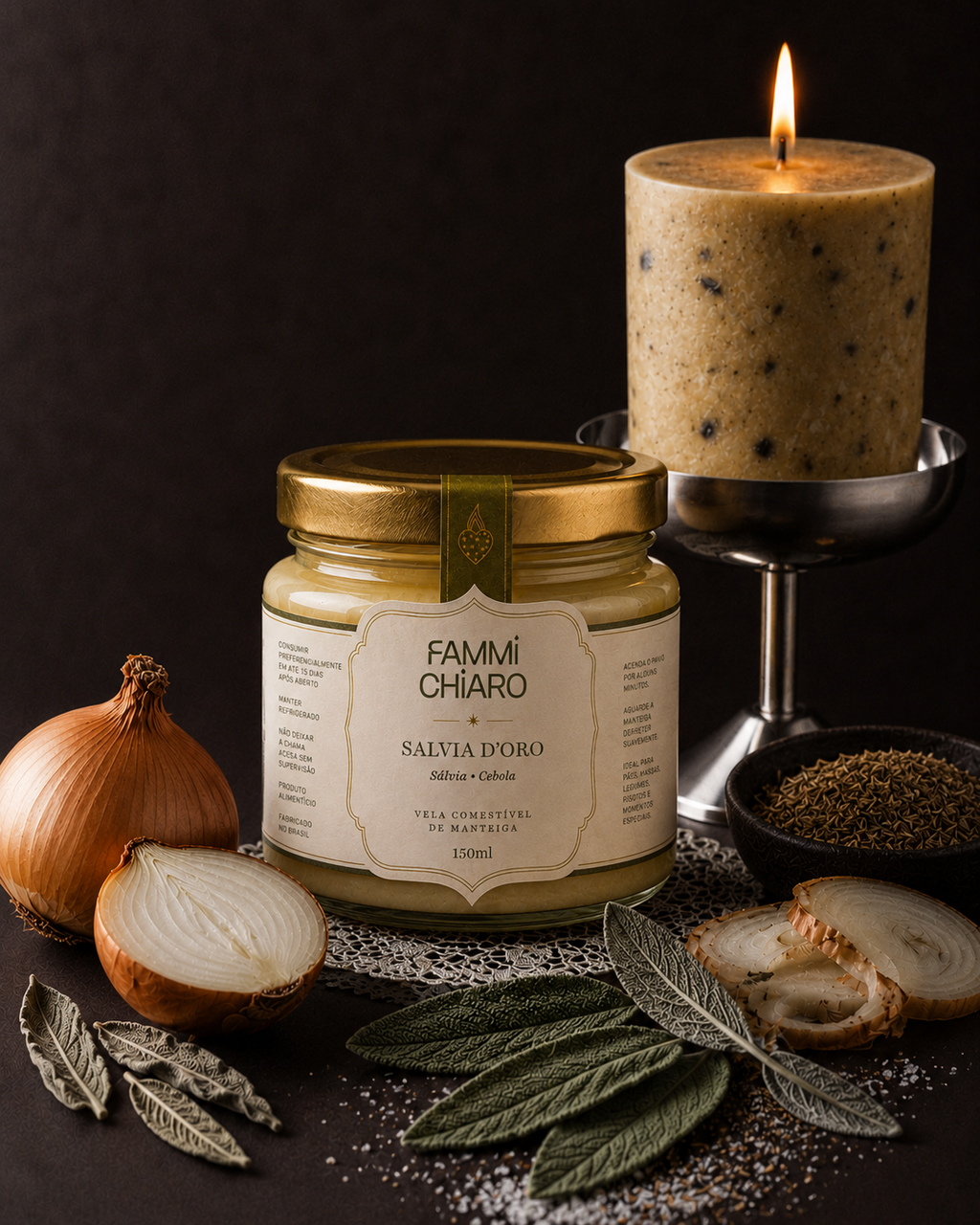 Vela Comestível  · MANTEIGA SALVIA D’ORO