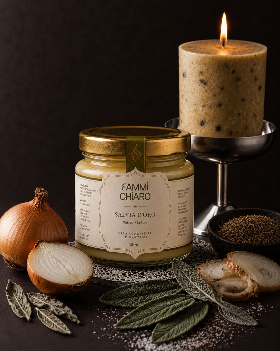 Vela Comestível  · MANTEIGA SALVIA D’ORO
