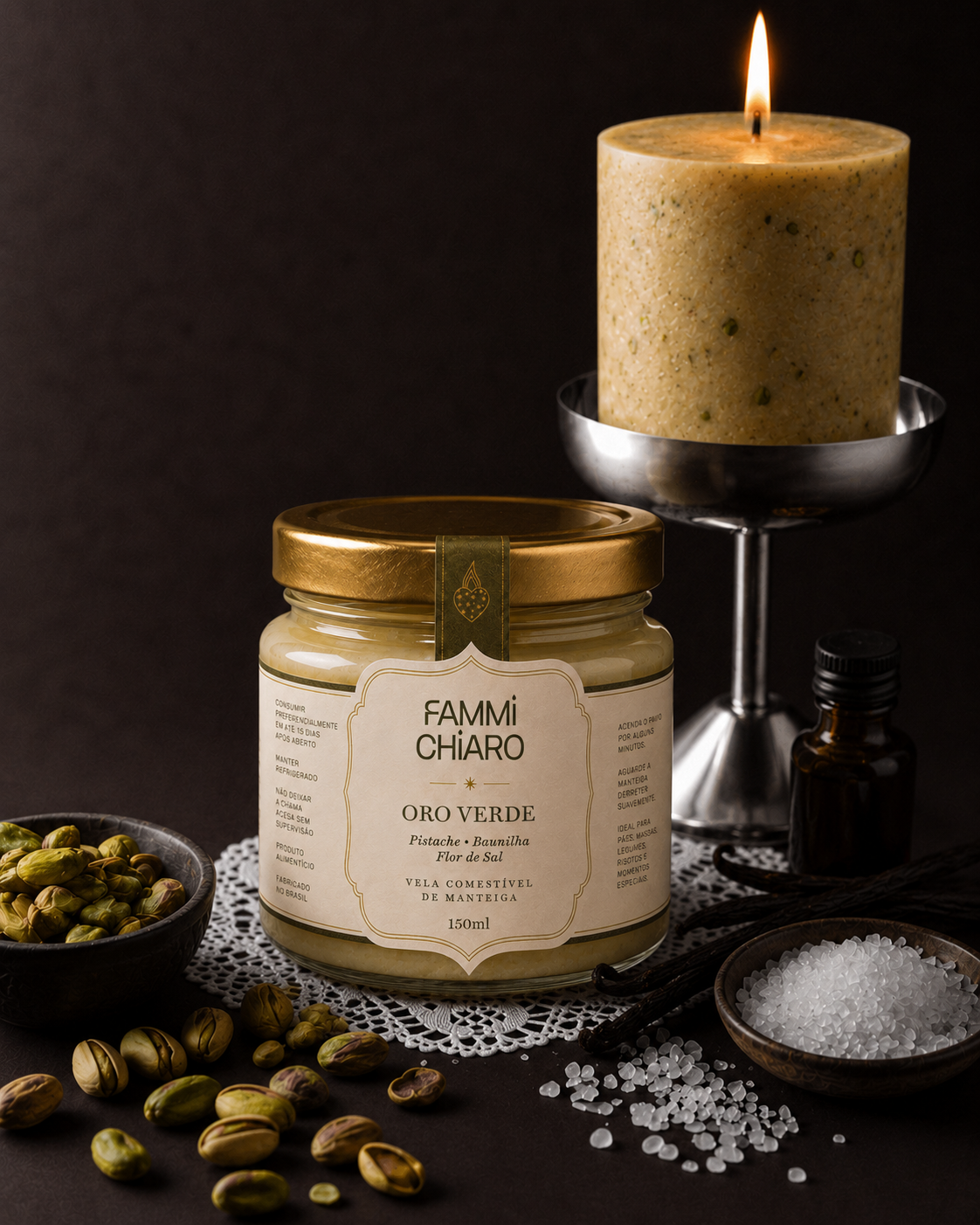 Vela Comestível  · MANTEIGA ORO VERDE