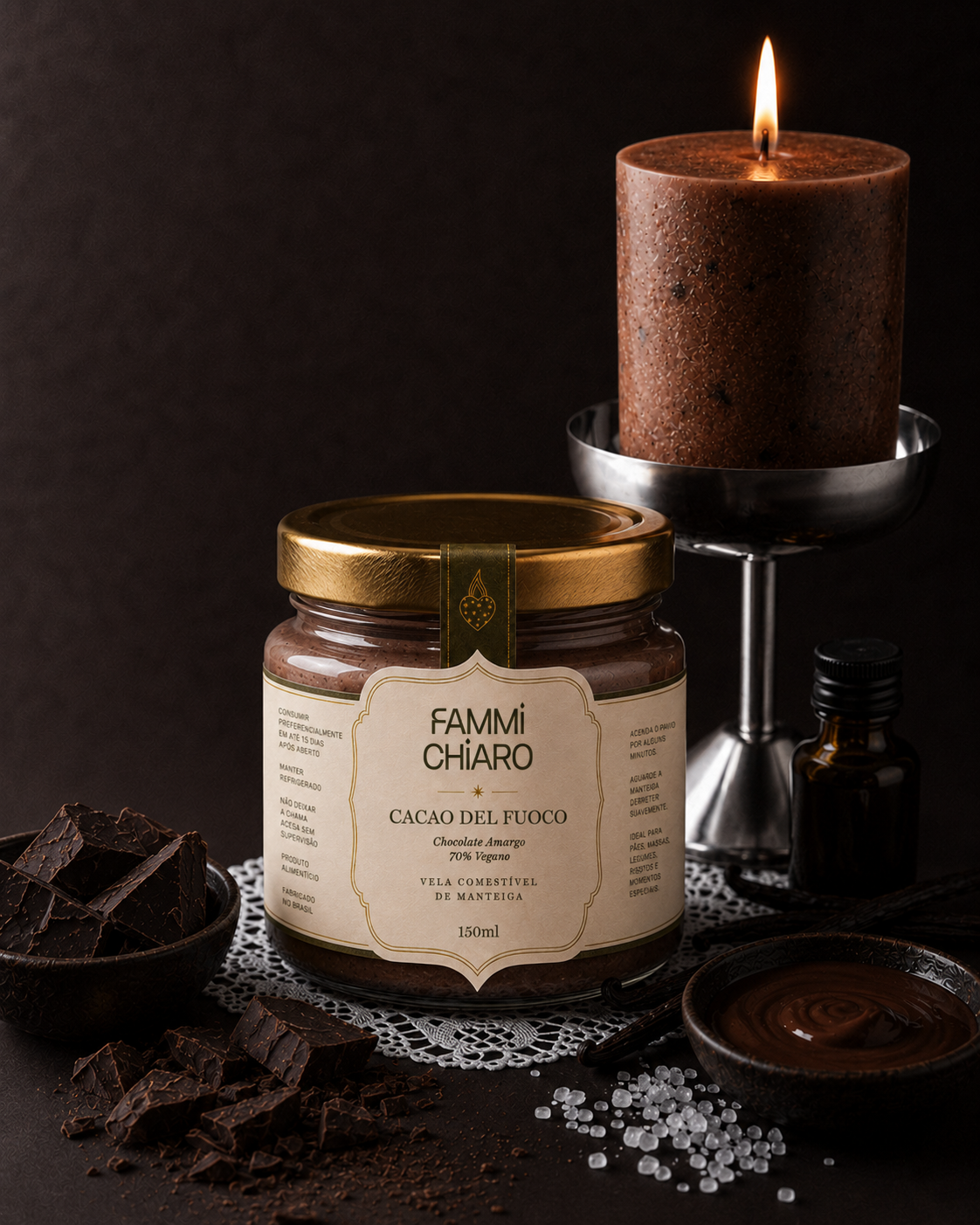 Vela Comestível  · MANTEIGA CACAO DEL FUOCO