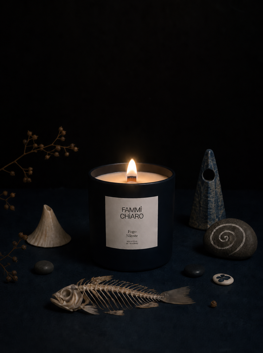 Fogo Silente · Solstício de Inverno · Gestação Invisível ·  Vela Aromática 100% Vegetal e Artesanal 262ml