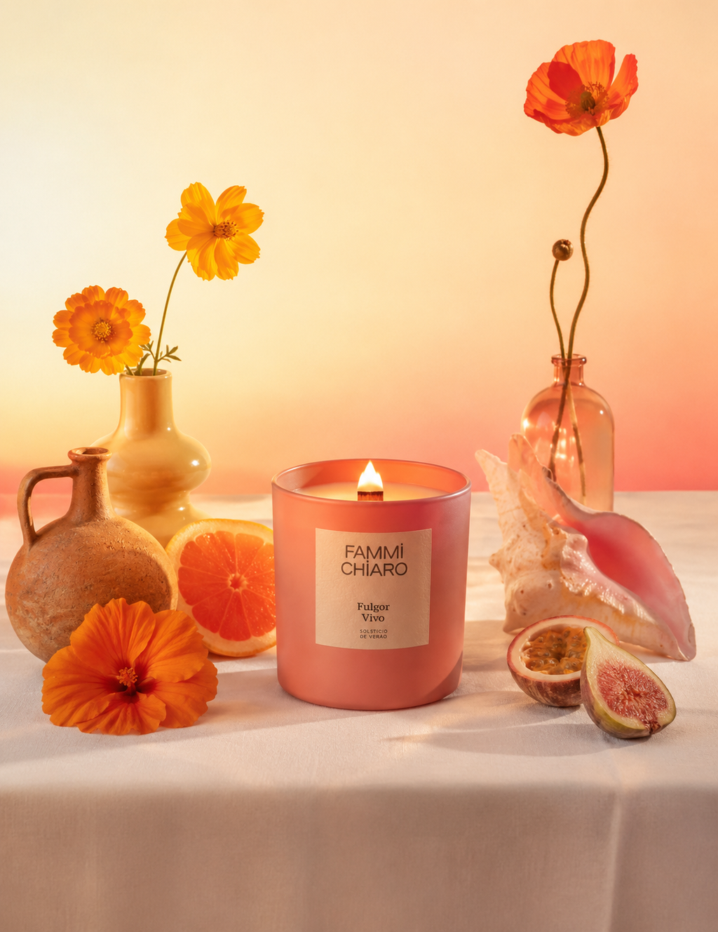Fulgor Vivo · Solstício de Verão · A expansão Consciente · Vela Aromática 100% Vegetal e Artesanal 262ml