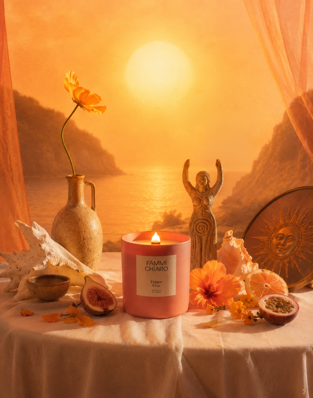 Fulgor Vivo · Solstício de Verão · A expansão Consciente · Vela Aromática 100% Vegetal e Artesanal 262ml