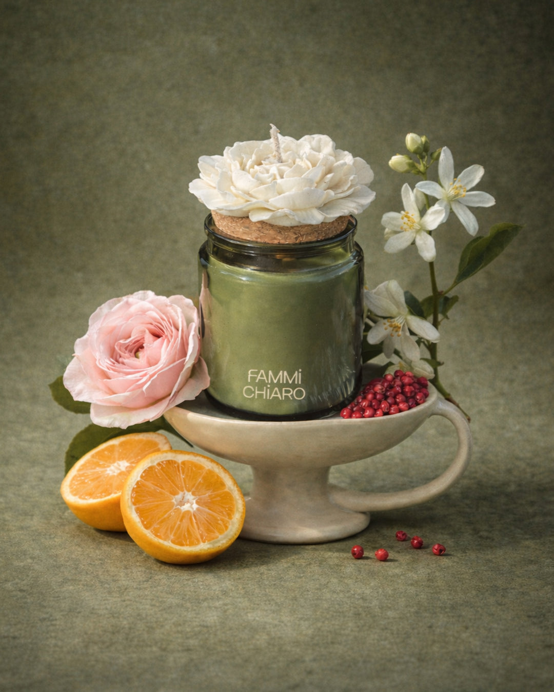 Presenza Bianca · VELA DE JASMIM. Aromática 100% Vegetal e Artesanal (200ml)