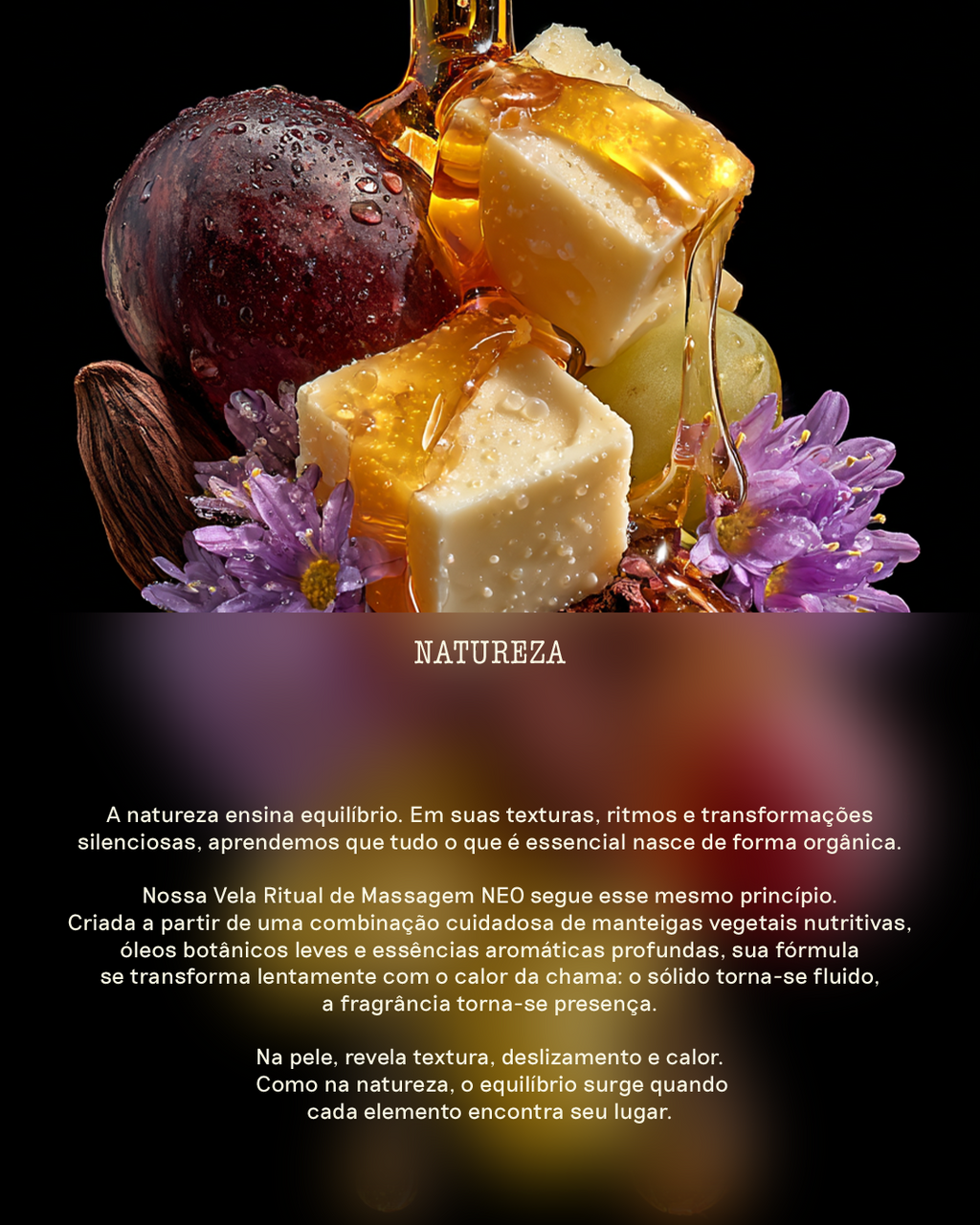 NEO · Vela Ritual de Massagem · Aromática 100% Vegetal e Artesanal (150ml)