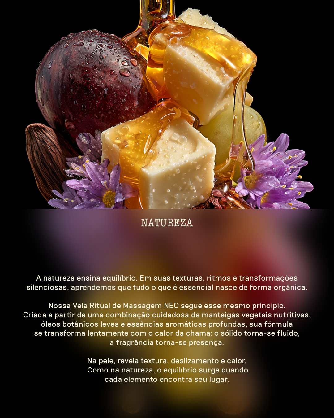 NEO · Vela Ritual de Massagem · Aromática 100% Vegetal e Artesanal (150ml)