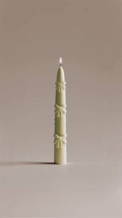 Velas De Natal em Formato De Castiçal Laços l Aromática, 100% Vegetal e Artesanal