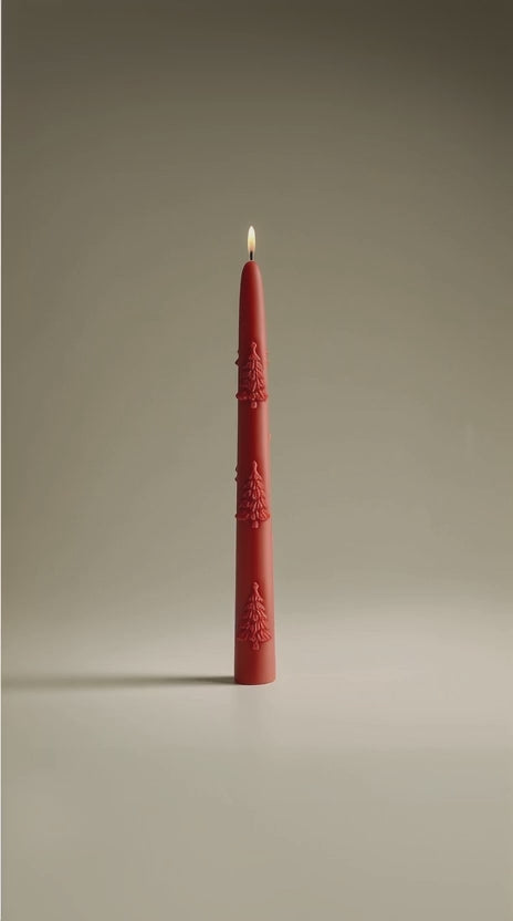 Vela Árvore de Natal de Haste Longa  l Aromática, 100% Vegetal e Artesanal