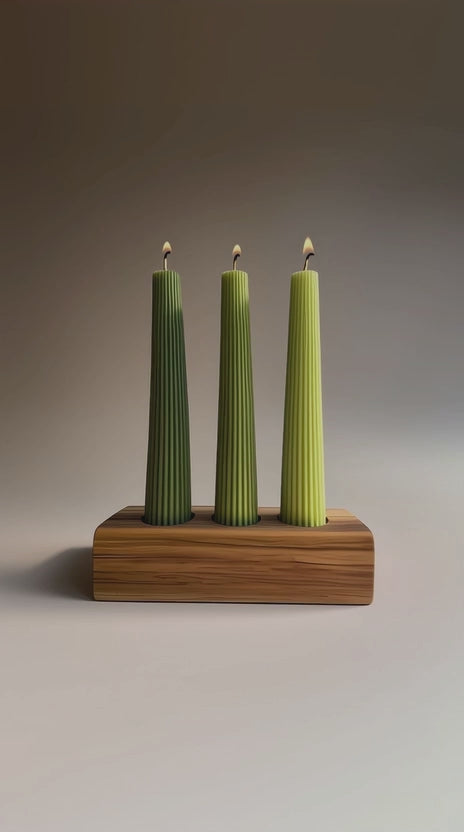 Trio de Velas De Natal Européias l Aromática, 100% Vegetal e Artesanal