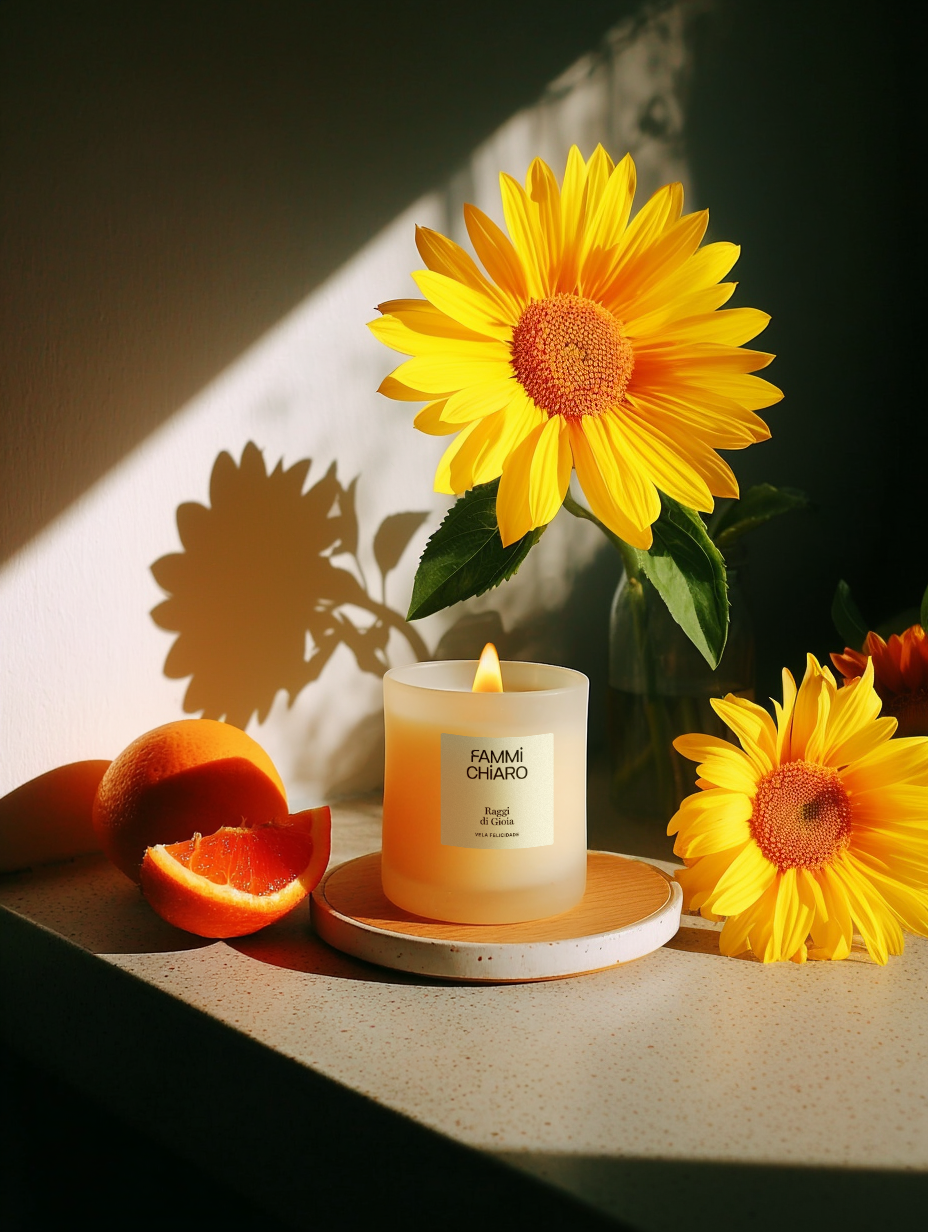 Vela Aromática 100% Vegetal e Artesanal Raggi di Gioia (Felicidade) 262ml